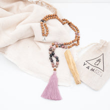 Load image into Gallery viewer, HEART - Rhodonite & Sandalwood Mala
