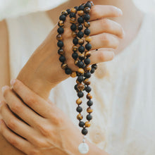 Load image into Gallery viewer, COURAGE - Tiger's Eye & Lava Mala