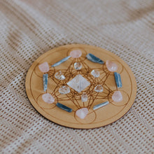 Load image into Gallery viewer, Sacred Geometry Intentional Crystal Grid