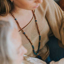Load image into Gallery viewer, INNER BALANCE - Chrysocolla & Sandalwood Mala
