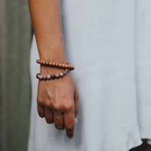 Load image into Gallery viewer, SACRED INDIA - Sandalwood & Rhodonite Wrist Mala Bracelet