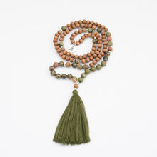 Load image into Gallery viewer, INNER PURPOSE - Unakite & Sandalwood Mala
