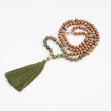 Load image into Gallery viewer, INNER PURPOSE - Unakite & Sandalwood Mala