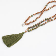 Load image into Gallery viewer, INNER PURPOSE - Unakite & Sandalwood Mala
