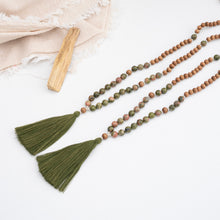 Load image into Gallery viewer, INNER PURPOSE - Unakite & Sandalwood Mala