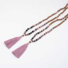 Load image into Gallery viewer, HEART - Rhodonite & Sandalwood Mala