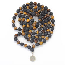 Load image into Gallery viewer, COURAGE - Tiger's Eye & Lava Mala