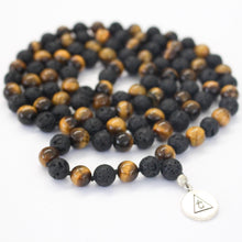 Load image into Gallery viewer, COURAGE - Tiger's Eye & Lava Mala