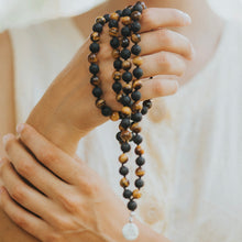 Load image into Gallery viewer, COURAGE - Tiger&#39;s Eye &amp; Lava Mala