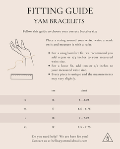 YAM bracelet size guide
