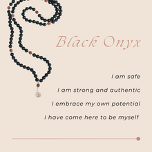 Cargar imagen en el visor de la galería, STRENGTH &amp; SAFETY - Black Onyx Mala